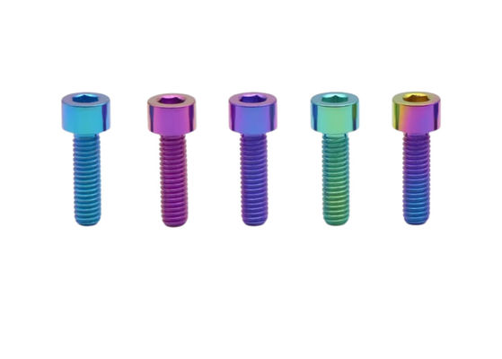 M5 Socket Head Titanium Hex Screw Gr5Alloy Natural Customized Variety Length / Color
