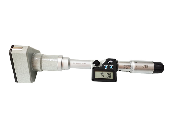 IP65 Protection Lever 75-88mm Digital Three Point Internal Micrometer for Machining and Quality Control