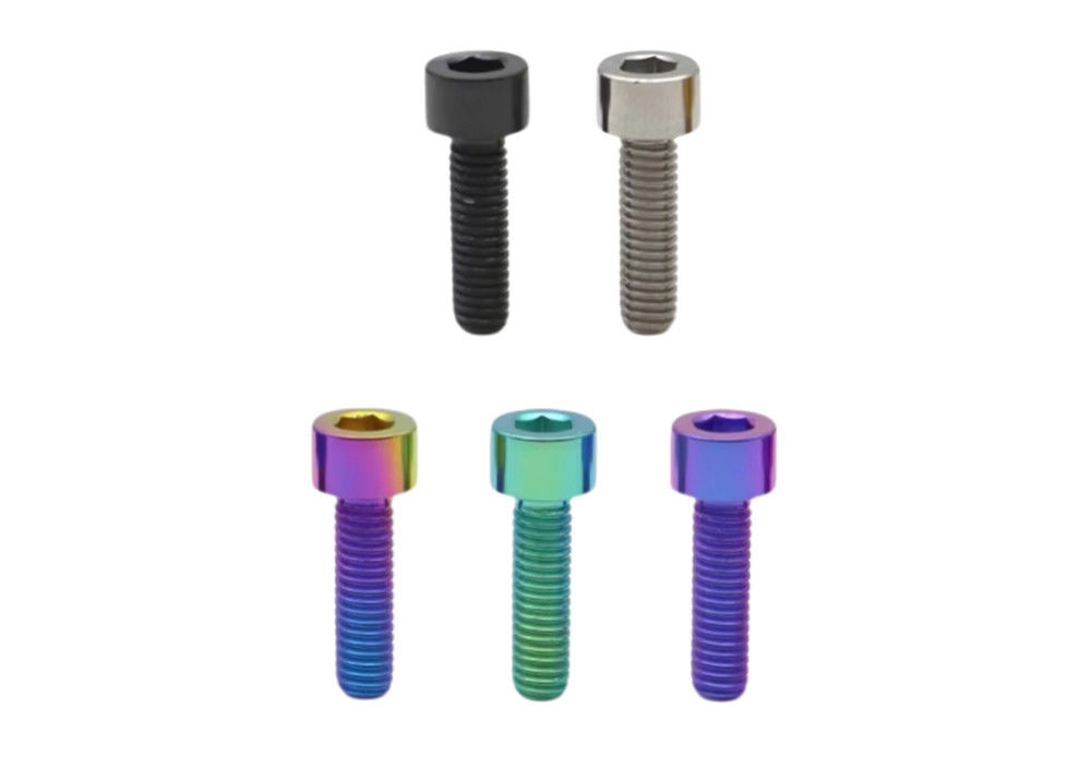M5 Socket Head Titanium Hex Screw Gr5Alloy Natural Customized Variety Length / Color