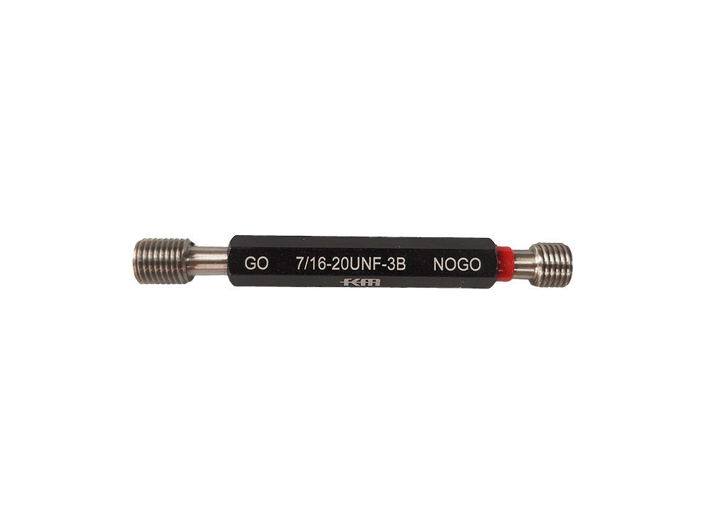 Customized Measuring Tools 7/16-20 UNF-3B Thread Plug Gauge for Checking Threaded with Standard Thread Gauges