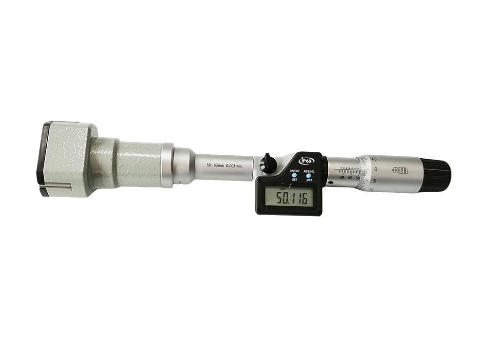 Waterproof IP65 50-63mm Digital Internal Micrometer Three Contact Point Design for High Accuracy
