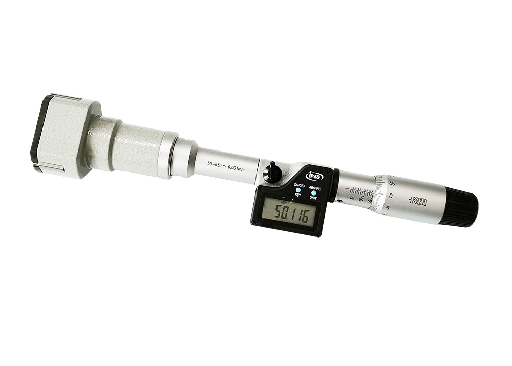 Waterproof IP65 50-63mm Digital Internal Micrometer Three Contact Point Design for High Accuracy