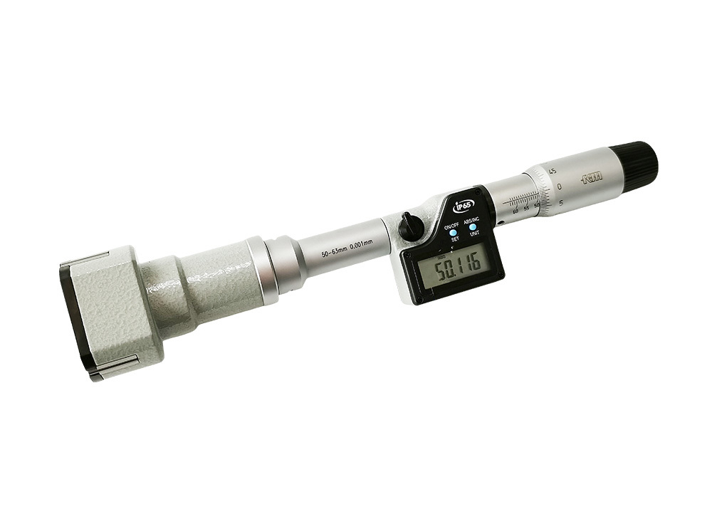 Waterproof IP65 50-63mm Digital Internal Micrometer Three Contact Point Design for High Accuracy