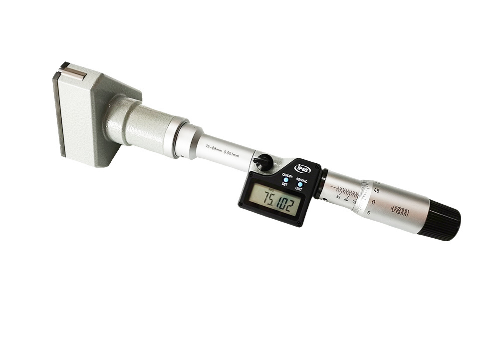 IP65 Protection Lever 75-88mm Digital Three Point Internal Micrometer for Machining and Quality Control
