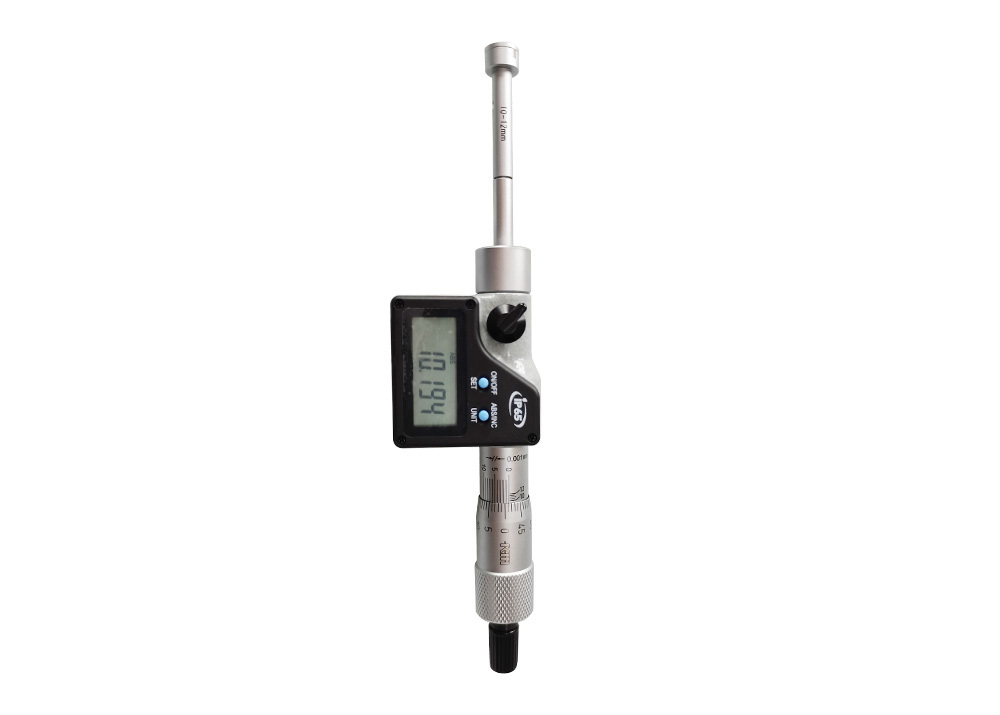 Three-Point Contact Precision 10-12mm Digital Three Point Internal Micrometer IP65 Protection 0.001mm Resolution