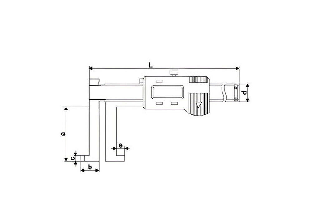 Wholesale Flat Point 25-500mm/1-20" Digital Internal Groove Caliper for Inner Groove Depth & Diameter Measurement, for Measuring Internal Narrow Dimensions
