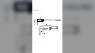 40-500mm/1.6-20 "Paslanmaz Çelik Düz Kafa İç Oluk Dijital Kumpas Metrik Ölçme Aracı
