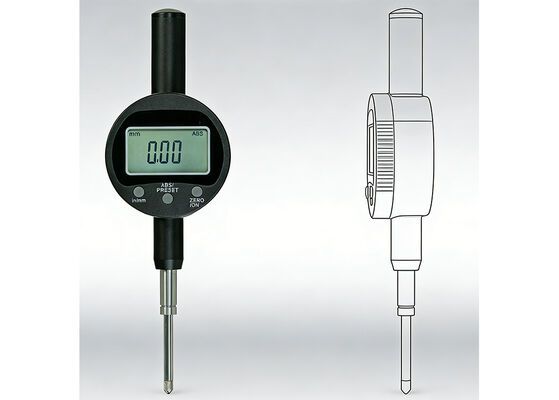 Yüksek hassasiyet ve istikrarlı performans 0-25.4mm Aralık, QC denetimi için veri çıkışı ile elektronik ölçüm